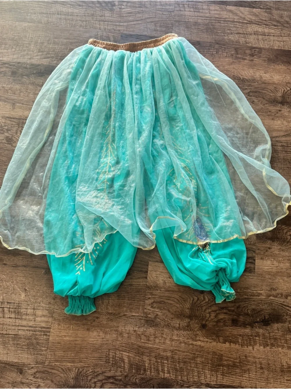 Disney Teal and Gold Costume Harem Pants - Picture 4 of 4